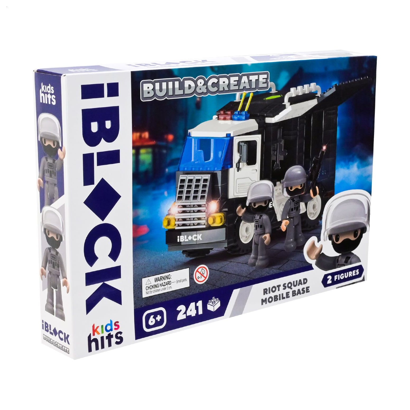 Дитячий конструктор iBlock Junior Build &amp; Create Riot Squad Mobile Base, 241 елемент, 2 фігурки, від 6 років, 32*21.5*5 см (KH42/004/3)