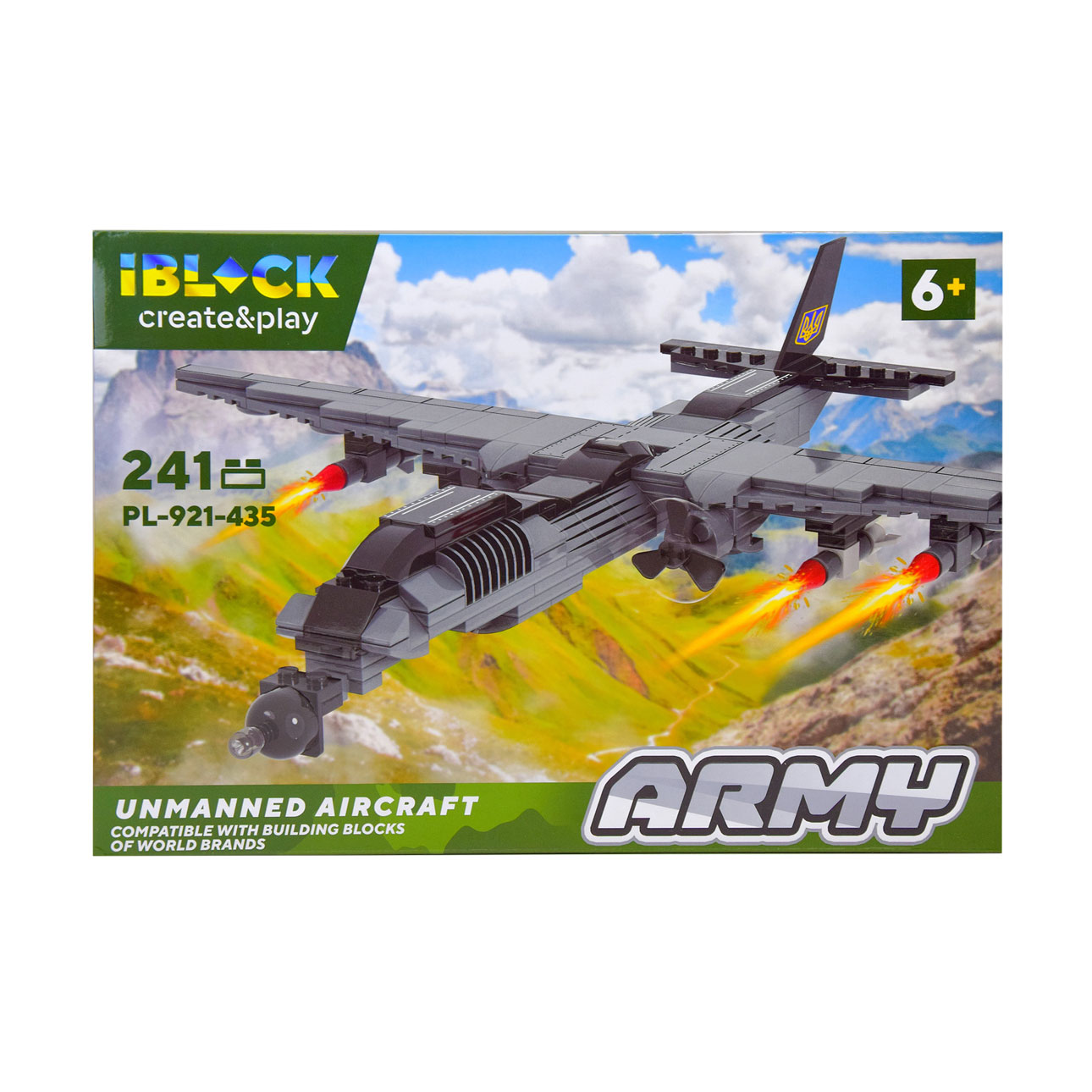 Конструктор iBlock Create &amp; Play Армія Штурмовик Unmanned Aircraft, від 6 років, 241 деталь (PL-921-435)